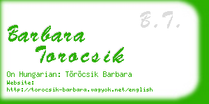 barbara torocsik business card