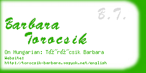 barbara torocsik business card